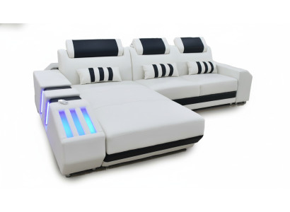 Sofá esquinero, conjunto de sofá en forma de L con acolchado asiento conjunto de sala de estar.