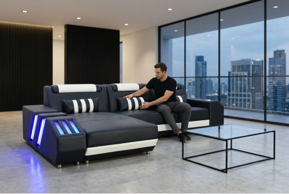Sofá esquinero conjunto de sofá sofá almohadilla sofá conjunto de muebles de salón conjunto de forma L