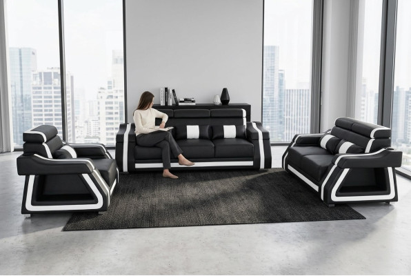 Sofá 3+2+1 Diseño de conjunto de asientos Sofá acolchado Sofá Moderno Sofá conjunto