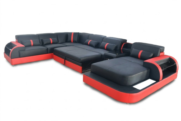 Sofá multifuncional, esquina de descanso, sillones acolchados, sofás LED, función de cama.
