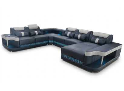 Sofá de lujo Tapizado Muebles de salón Sofá Esquinero Acolchado Sofá Rinconera