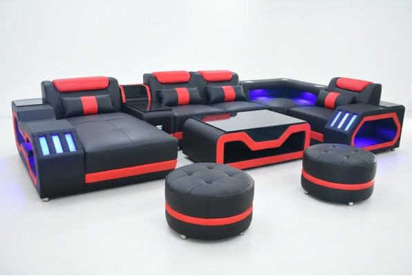 Sofá multifuncional, sofá cama, sofá de esquina, sofás tapizados, sofás con iluminación LED.