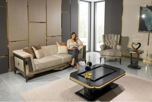Diseño Sofás Sofás tapizados Textiles Set de sofá reclinable 3+1 plazas.