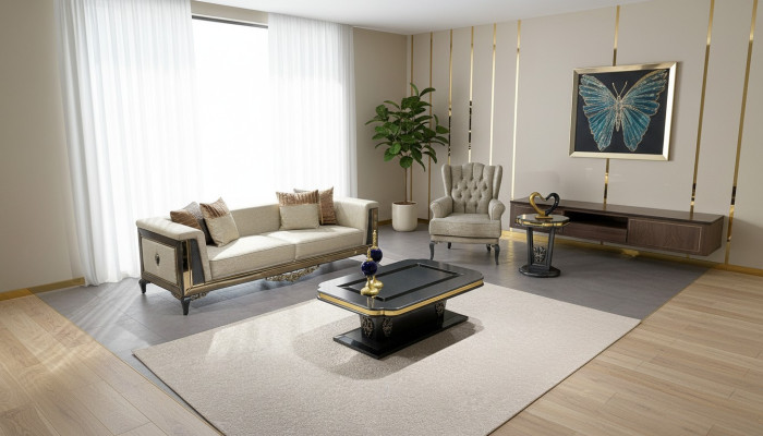 Diseño Sofás Sofás tapizados Textiles Set de sofá reclinable 3+1 plazas.