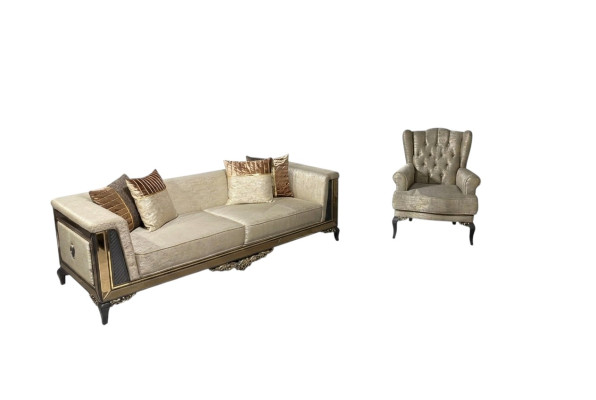 Diseño Sofás Sofás tapizados Textiles Set de sofá reclinable 3+1 plazas.