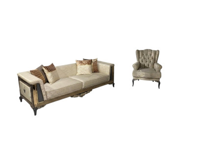 Diseño Sofás Sofás tapizados Textiles Set de sofá reclinable 3+1 plazas.