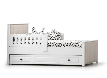 Cama infantil Cama de madera Cama funcional Cama extensible 200 Madera Blanco