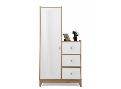 Lujoso armario de madera blanca de diseño para habitación infantil de novedad