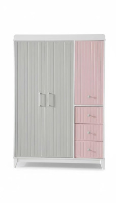 Elegante armario armario de madera multicolor diseño habitación infantil