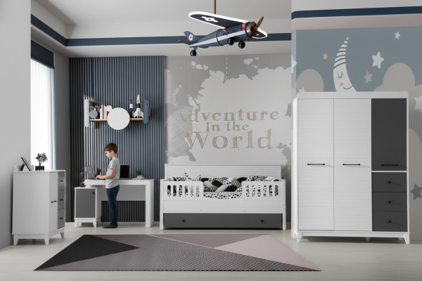 Conjunto elegante para habitación infantil Multicolor Muebles perfectos para su interior