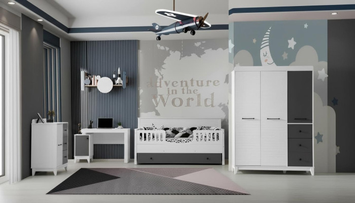 Conjunto elegante para habitación infantil Multicolor Muebles perfectos para su interior