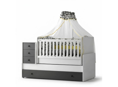 Cama infantil moderna de madera cama funcional cama extensible 200 madera blanco