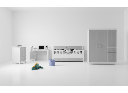 Conjunto de habitación infantil de 4 piezas: juego de muebles completo para una decoración perfecta.