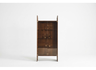Vitrina armario de lujo de madera estilo marrón vidrio nuevo armarios vitrina
