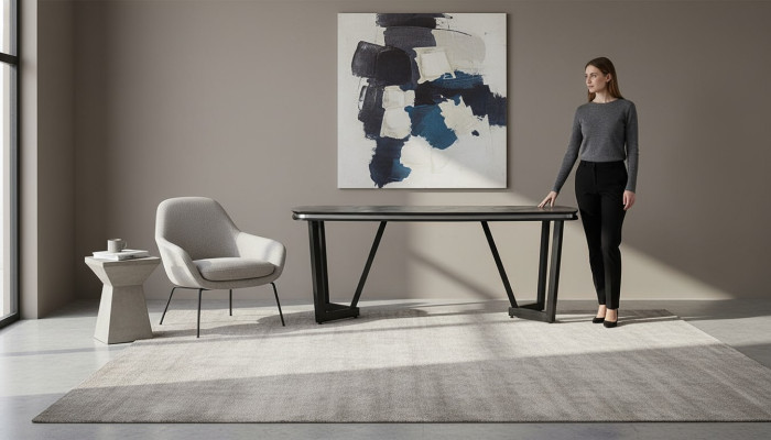 Mesa de comedor Comedor Madera Mesas de comedor Mesa Estilo Moderno Negro Diseño