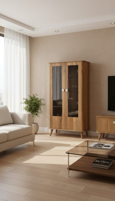 Robusto vitrina de madera diseñador 2 puertas vitrina de vidrio gabinete de vidrio Muebles elegantes