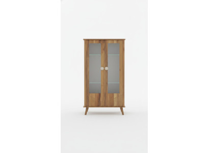 Robusto vitrina de madera diseñador 2 puertas vitrina de vidrio gabinete de vidrio Muebles elegantes