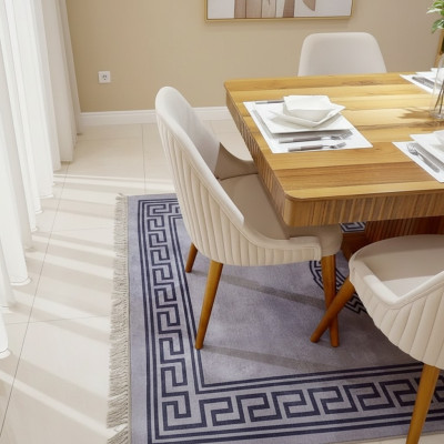 Silla de comedor blanca de diseñador, silla de cocina moderna de un solo asiento, sillas tapizadas modernas.