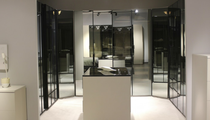 Armario de dormitorio de cristal exclusivo Armario de vestíbulo Diseñador cómoda