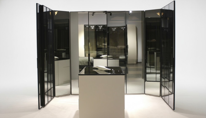 Armario de dormitorio de cristal exclusivo Armario de vestíbulo Diseñador cómoda