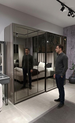 Armario negro exclusivo Elegante mueble de madera para dormitorio