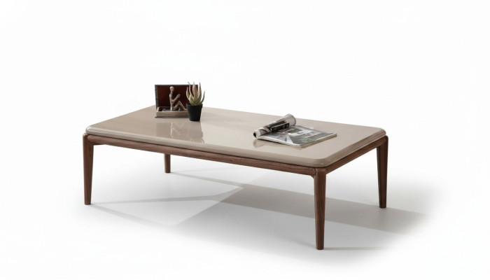 Mesa de centro de madera marrón, muebles de diseñador de sala de estar de lujo, mesas elegantes