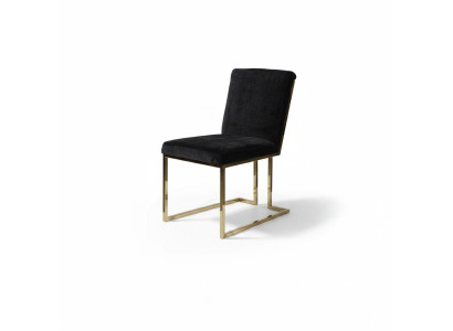 Silla de acero inoxidable negro silla de metal silla de comedor silla de diseñador sillas acolchadas