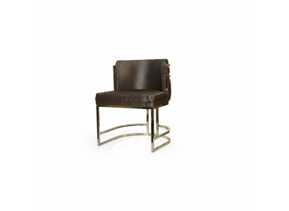Silla de lujo marrón color muebles modernos con estructura de metal para comedor