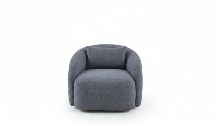 Sillón gris Sillón reclinable Sillón de salón Tapizado en textil Asiento individual Mueble