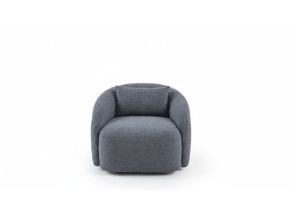 Sillón gris Sillón reclinable Sillón de salón Tapizado en textil Asiento individual Mueble