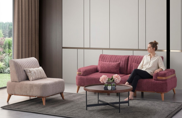 Juego de sofá bicolor para sala de estar, muebles de diseño, sillón de 3 plazas.