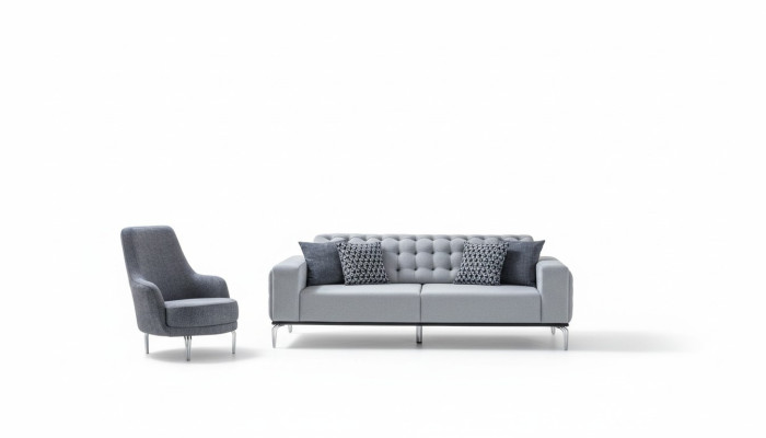 Conjunto exclusivo de sala de estar de 2 piezas. Juego de sofá de 3 plazas y sillón nuevo.