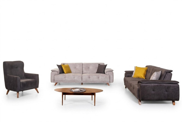 Sala de estar Muebles Sofá cómodo de tres plazas Juego de sillones tapizados de tres piezas.