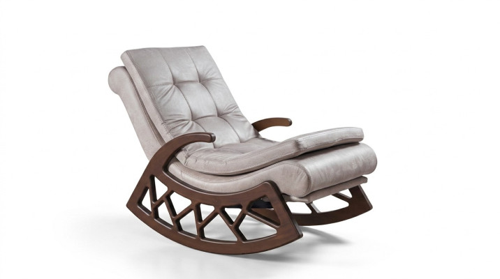 Moderna mecedora de madera elegantes muebles de salón para relajarse estructura de madera nuevo.