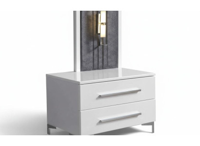 Mesitas de noche de madera blanca - Diseñador de mesitas de noche exclusivas - Muebles de dormitorio