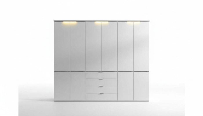 Armario blanco de 4 cajones armarios de dormitorio de madera muebles