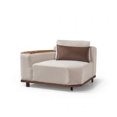 Sofá modular beige, sofás de esquina de diseñador en forma de L, muebles de salón nuevos.
