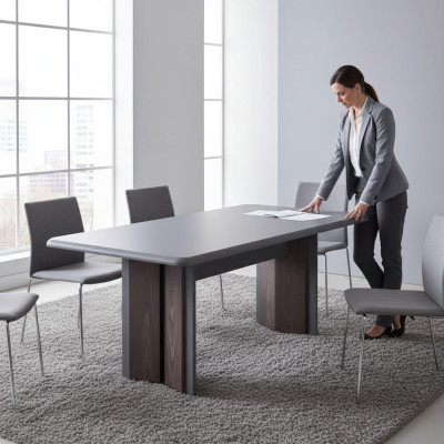 Mesa de comedor de diseño Muebles modernos en gris exclusivos novedosos