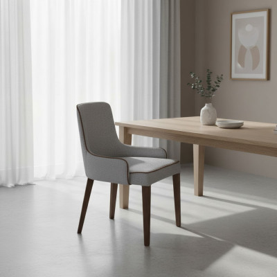 Silla de comedor Silla de cocina Sillas de comedor Nueva Tela Madera maciza