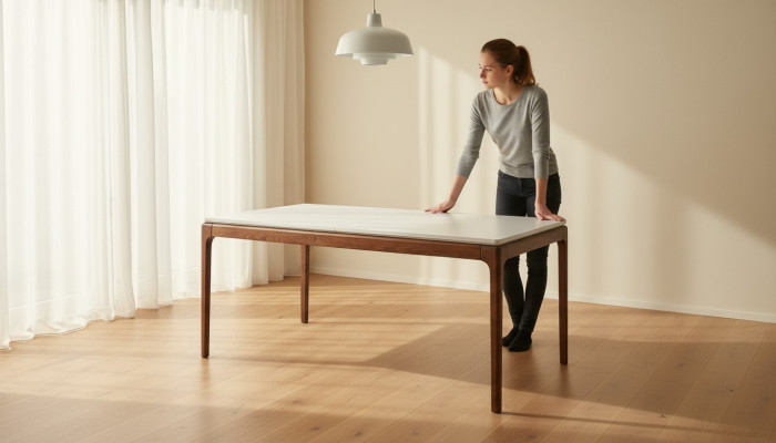 Mesa de comedor exclusiva de diseñador Muebles modernos en comedor Diseño blanco