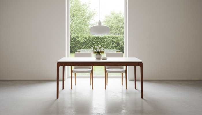Mesa de comedor exclusiva de diseñador Muebles modernos en comedor Diseño blanco