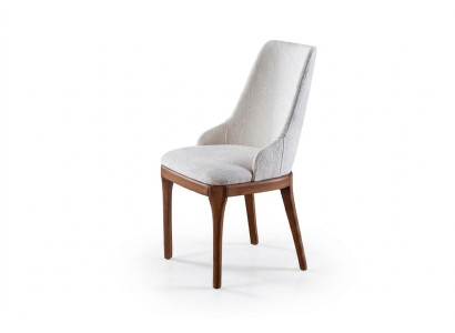 Exclusivas sillas blancas con diseño de pies de madera marrón Novedad para comedor