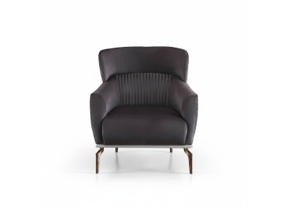 Sillón moderno negro Lounge Club sala de estar textil de diseño de lujo