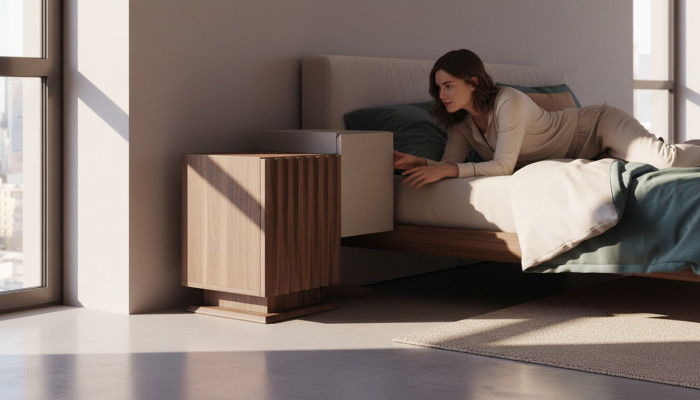 Mesa de noche de lujo estilo muebles de dormitorio modernos exclusivos de mesa auxiliar