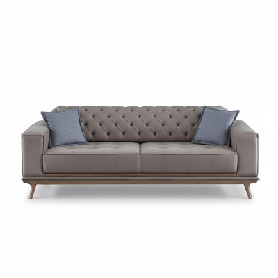 Sofá de 4 plazas, sofás de diseño Gris de tela de poliéster relajante Asientos Muebles Modernos