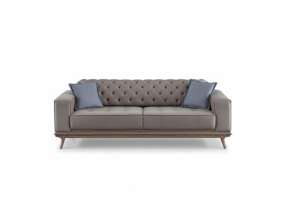 Sofá de 4 plazas, sofás de diseño Gris de tela de poliéster relajante Asientos Muebles Modernos