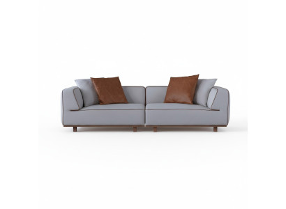 Sofá de 4 plazas Diseño Sofás Tapicería Gris Textil Asiento Relax Muebles de 272 cm de ancho extra grande