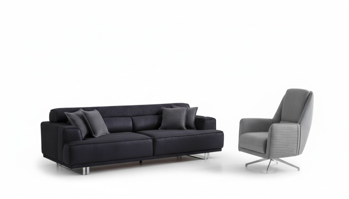Conjunto de sofás de 3 plazas y sillón, muebles de diseñador para sala de estar, muebles de sofá.