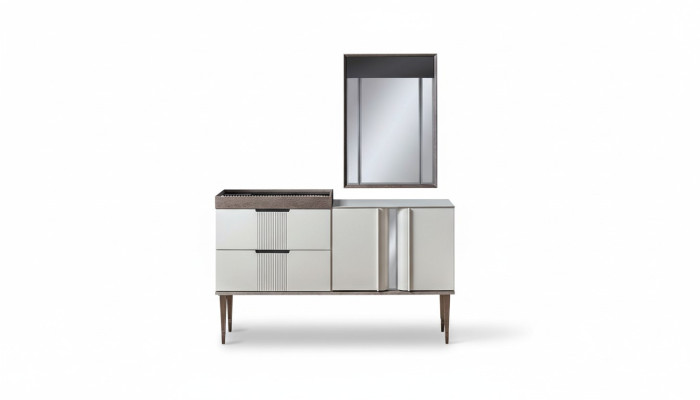 Diseño tocador con espejo Muebles de lujo para dormitorio 2 piezas Estilo