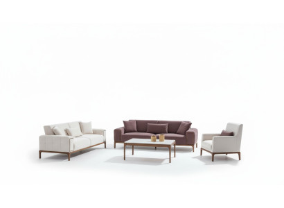 Conjunto de sofá de 3+3+1 plazas + mesa de centro, conjunto de 4 piezas, muebles tapizados sofá couch.